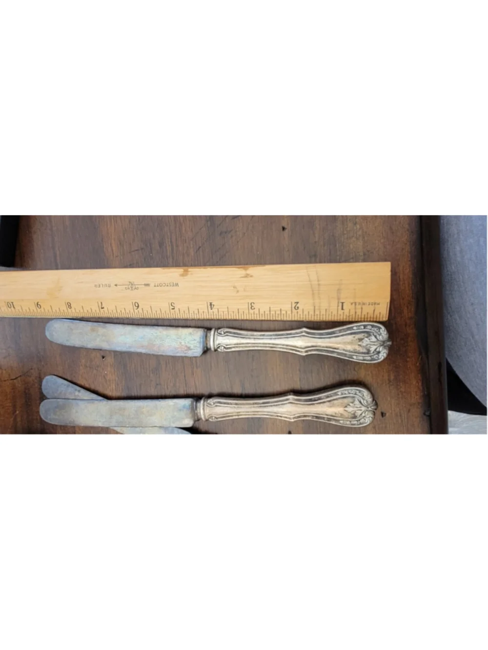 Antique English Sterling Silver Dinner Knives.